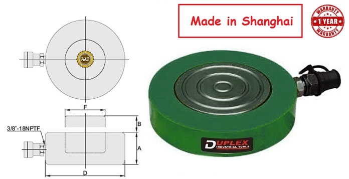 Ultra-low Height Cylinder duplex, stc-00510, kich thuy luc 5 tan, bom tay thuy luc, bom dien thuy luc,