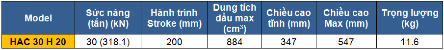 kich 2 chieu bang nhom 30 tan 200 mm, kich 2 chieu, kich nhom