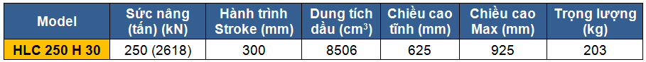 kich 250 tan 300 mm