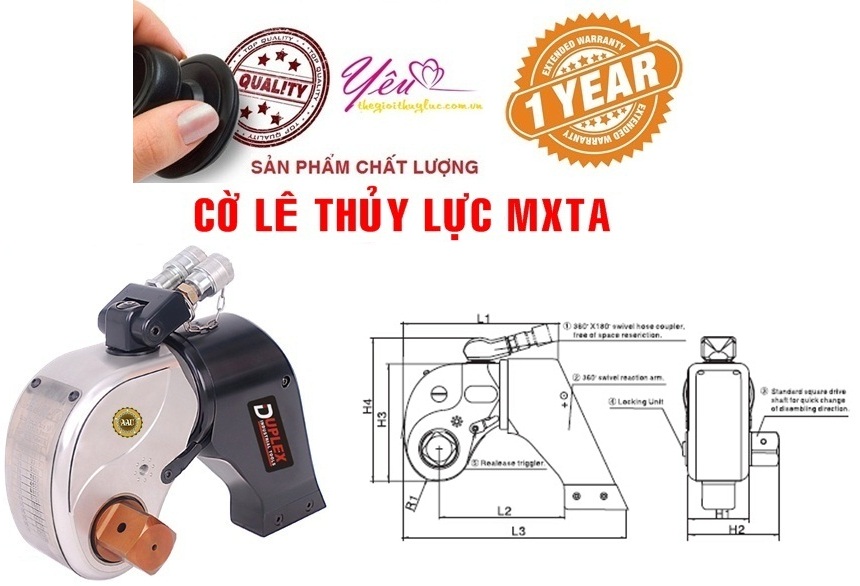 Co le thuy luc, co le thuy luc dang chup 433 - 4332 N.m, Hydraulic Torque Wrench, http://thegioithuyluc.com.vn